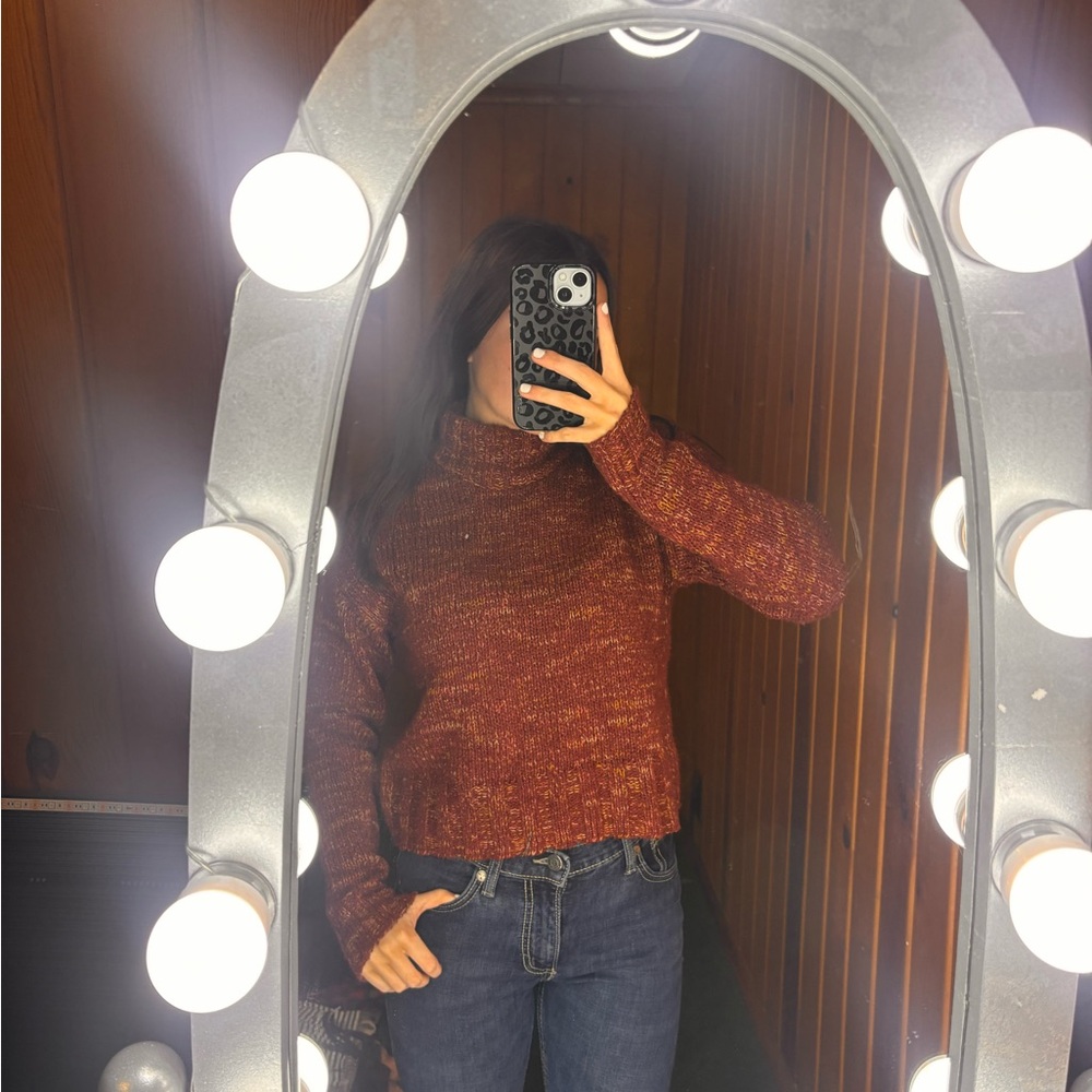 SO Women's Burgundy Cowl Neck Sweater